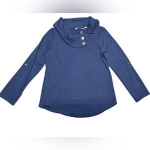 Soft Surroundings Blue Cowl Neck Sweater Periwinkle Soft Sweater Long Sleeve Top